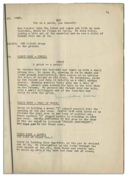 Moe Howard's Personally Owned Script for The Three Stooges 1939 Film ''How High Is Up?'' -- With Numerous Edits by Moe Howard Throughout
